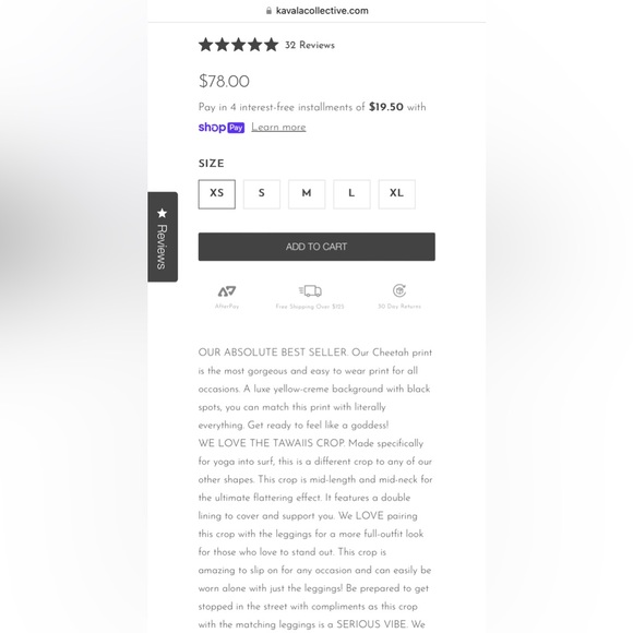 Kavala cheetah crop top - Picture 3 of 5